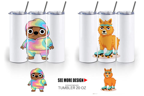 Tumbler Sarcastic Groovy Critters Sublimation artnoy 
