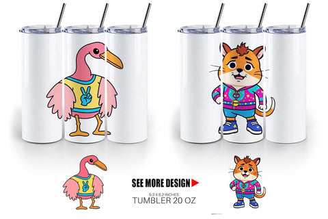 Tumbler Sarcastic Groovy Critters Sublimation artnoy 
