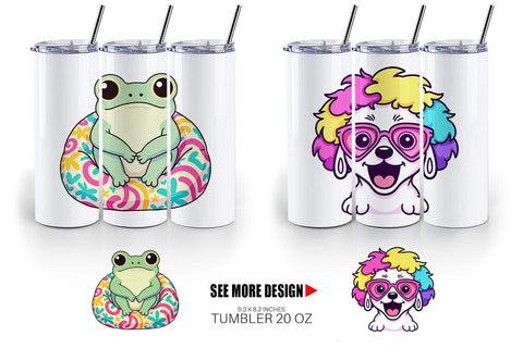 Tumbler Sarcastic Groovy Critters Sublimation artnoy 