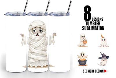 Tumbler Sarcastic Halloween Ghost Sublimation artnoy 