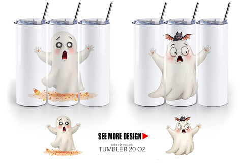 Tumbler Sarcastic Halloween Ghost Sublimation artnoy 