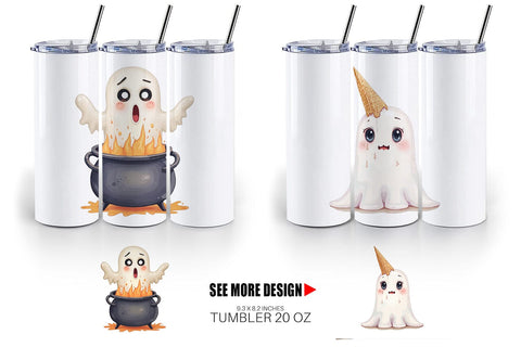 Tumbler Sarcastic Halloween Ghost Sublimation artnoy 