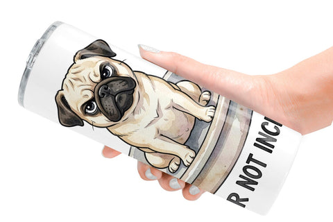 Tumbler Sarcastic Lazy Summer Dog Watercolor Sublimation artnoy 