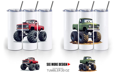 Tumbler Sarcastic Monster Trucks Sublimation artnoy 