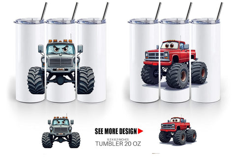 Tumbler Sarcastic Monster Trucks Sublimation artnoy 