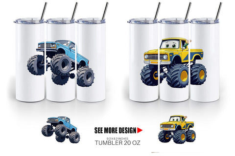 Tumbler Sarcastic Monster Trucks Sublimation artnoy 