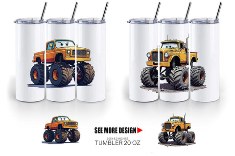 Tumbler Sarcastic Monster Trucks Sublimation artnoy 