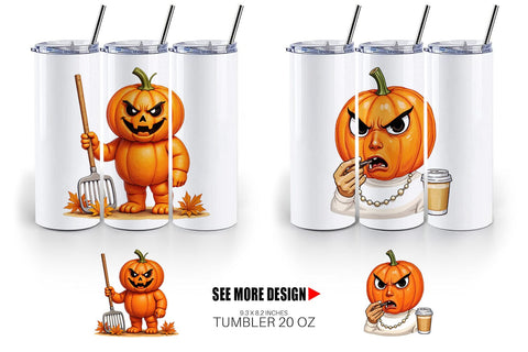 Tumbler Sarcastic Pumpkins Sublimation artnoy 