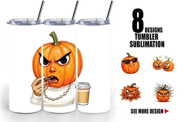 Tumbler Sarcastic Pumpkins Sublimation artnoy 