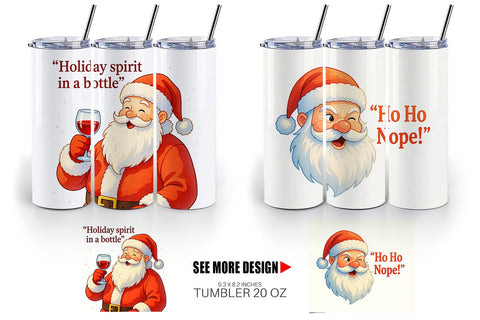 Tumbler Sarcastic Santa Elves Sublimation artnoy 