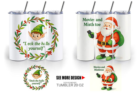 Tumbler Sarcastic Santa Elves Sublimation artnoy 
