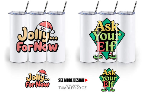 Tumbler Sarcastic Santa Quotes Sublimation artnoy 