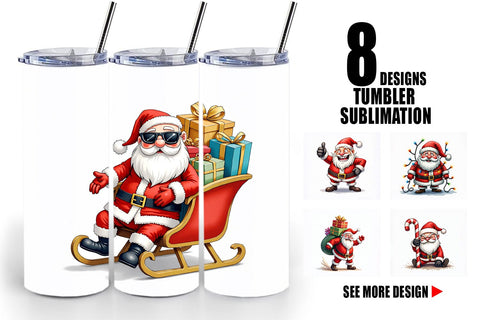 Tumbler Sarcastic Santa Sublimation artnoy 