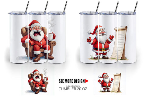 Tumbler Sarcastic Santa Sublimation artnoy 