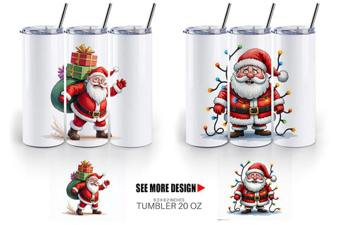 Tumbler Sarcastic Santa Sublimation artnoy 