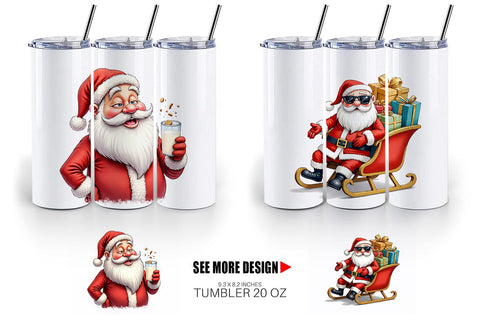 Tumbler Sarcastic Santa Sublimation artnoy 
