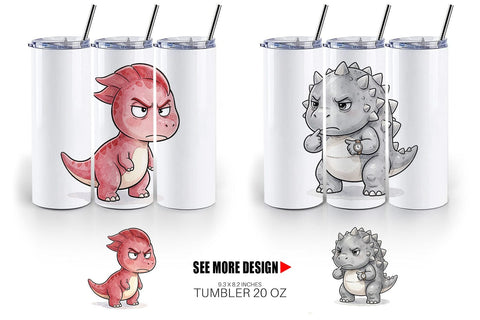 Tumbler Sarcastic Sassy Baby Dinosaur Sublimation artnoy 