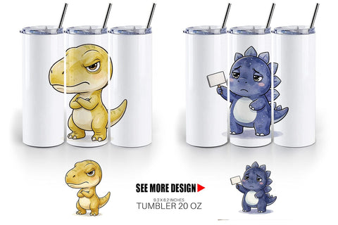 Tumbler Sarcastic Sassy Baby Dinosaur Sublimation artnoy 