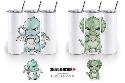 Tumbler Sarcastic Sassy Baby Dinosaur Sublimation artnoy 