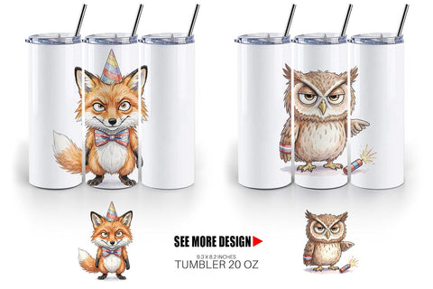 Tumbler Sarcastic Sassy Patriotic Animals Sublimation artnoy 