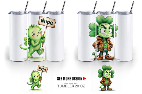 Tumbler Sarcastic Shamrock Sublimation artnoy 
