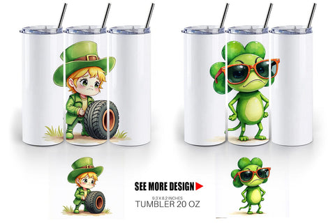 Tumbler Sarcastic Shamrock Sublimation artnoy 