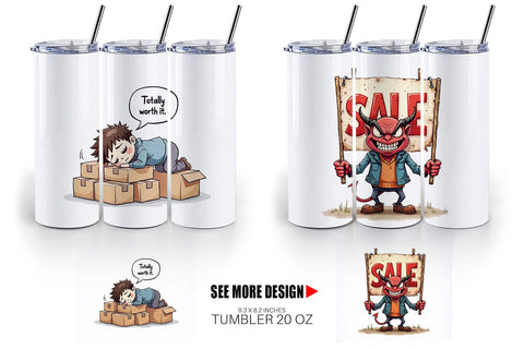 Tumbler Sarcastic Shopper Sublimation artnoy 