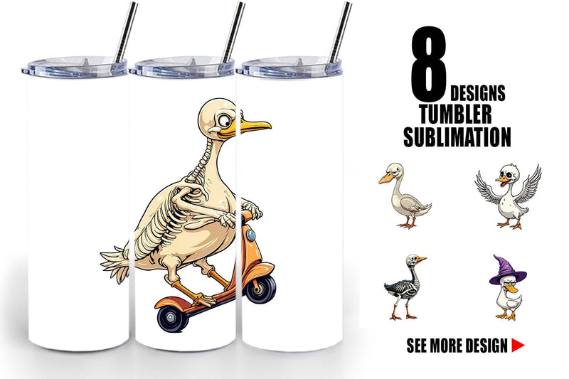 Tumbler Sarcastic Skelegoose Sublimation artnoy 