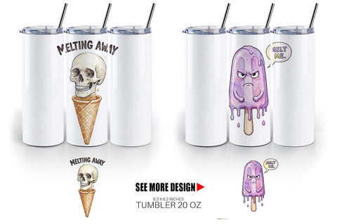 Tumbler Sarcastic Spooky Summer Snacks Sublimation artnoy 