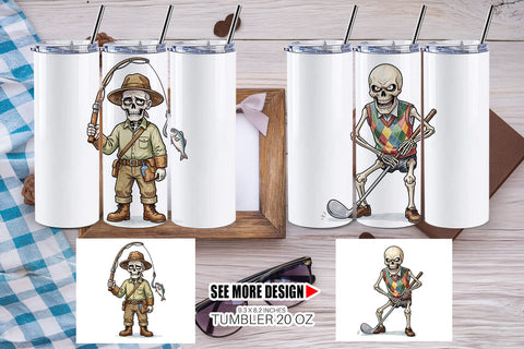 Tumbler Sarcastic Sports Dad Bone Watercolor Sublimation artnoy 