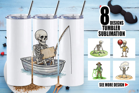 Tumbler Sarcastic Sports Dad Bone Watercolor Sublimation artnoy 
