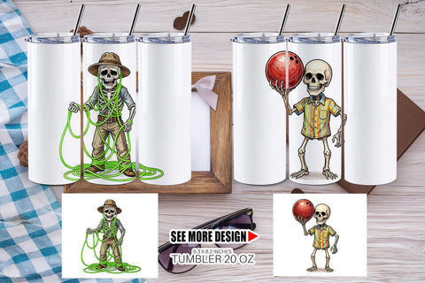 Tumbler Sarcastic Sports Dad Bone Watercolor Sublimation artnoy 