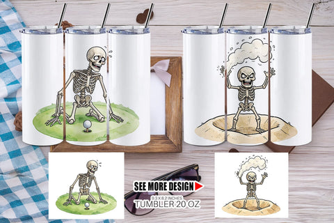 Tumbler Sarcastic Sports Dad Bone Watercolor Sublimation artnoy 