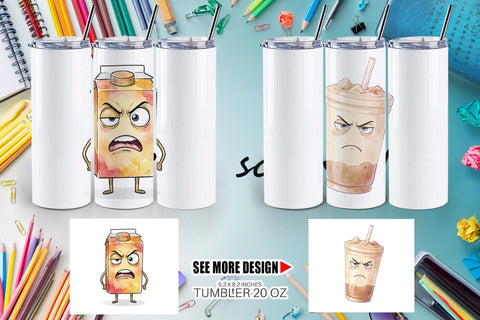 Tumbler Sarcastic Teacher Snack Watercolor Sublimation artnoy 