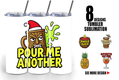 Tumbler Sarcastic Tiki Holiday Cocktail Quotes Sublimation artnoy 