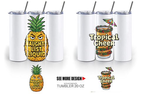 Tumbler Sarcastic Tiki Holiday Cocktail Quotes Sublimation artnoy 
