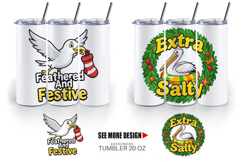 Tumbler Sarcastic Tropical Animal Christmas Quotes Sublimation artnoy 