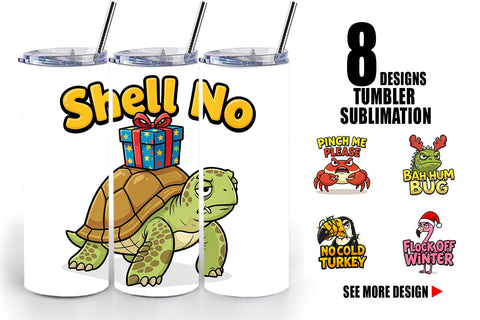 Tumbler Sarcastic Tropical Animal Christmas Quotes Sublimation artnoy 