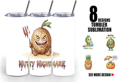 Tumbler Sarcastic Tropical Fruit Pumpkin Sublimation artnoy 