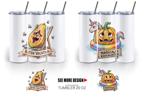 Tumbler Sarcastic Tropical Fruit Pumpkin Sublimation artnoy 