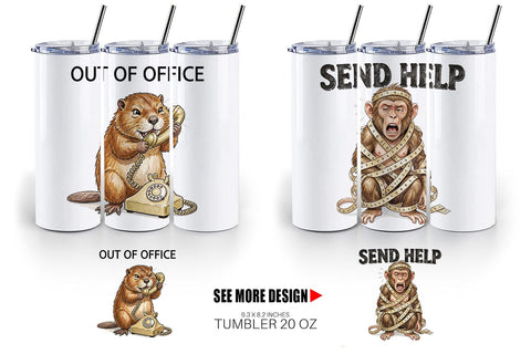 Tumbler Sarcastic Work Burnout Vintage Sublimation artnoy 