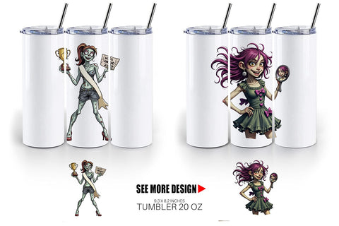 Tumbler Sarcastic Zombie Girls Sublimation artnoy 