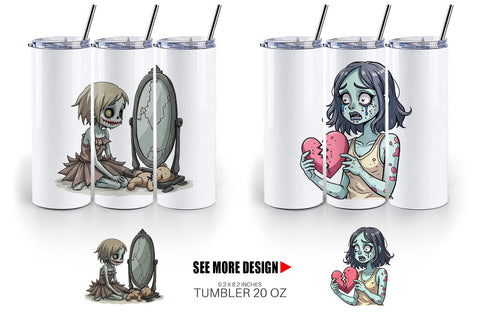 Tumbler Sarcastic Zombie Girls Sublimation artnoy 