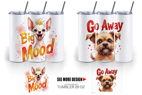 Tumbler Sassy Attitude Ugly Cute Dog Quotes Sublimation artnoy 
