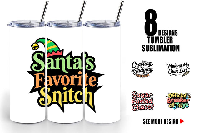 Tumbler Sassy Elf Quote Sublimation artnoy 