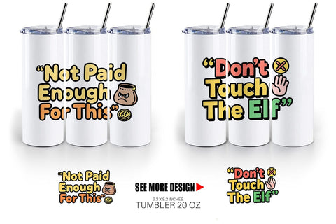 Tumbler Sassy Elf Quote Sublimation artnoy 
