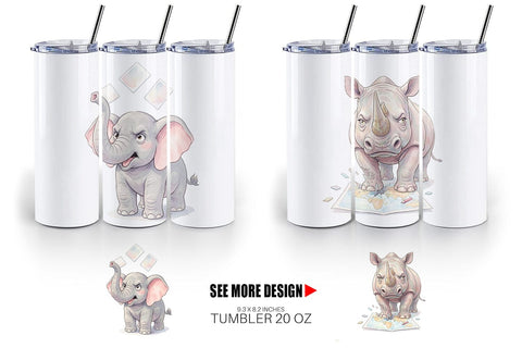 Tumbler Sassy Grumpy School Animal Sublimation artnoy 