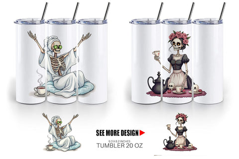 Tumbler Sassy Lady Bones Sublimation artnoy 