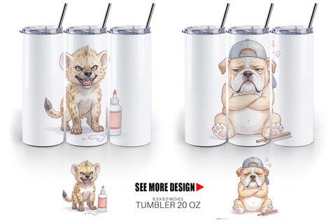 Tumbler Sassy Rebellious School Animal Sublimation artnoy 