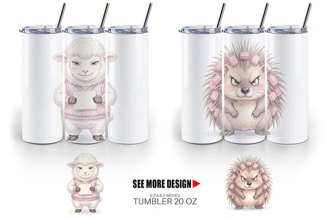 Tumbler Sassy Rebellious School Animal Sublimation artnoy 